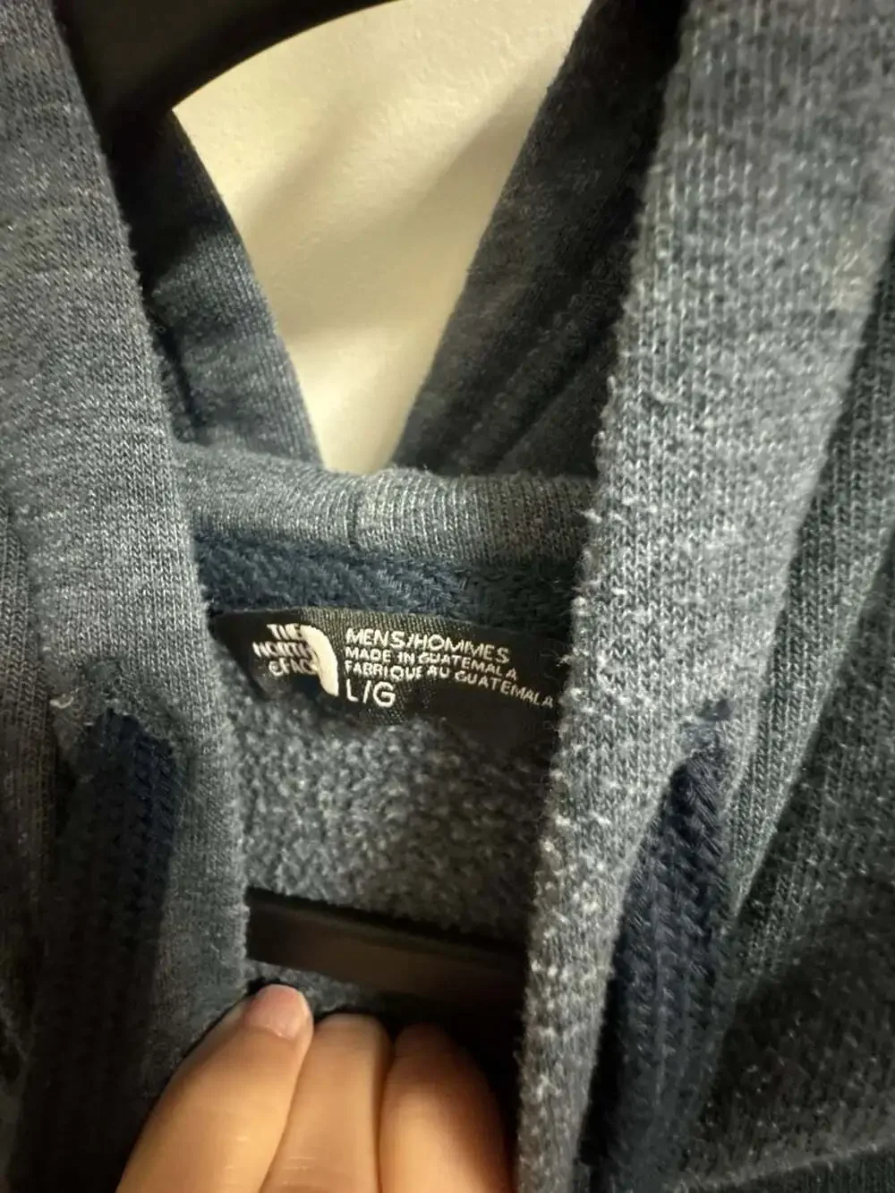 The North Face Men's Blue Heather Pullover Hoodie with Swag Logo Detail